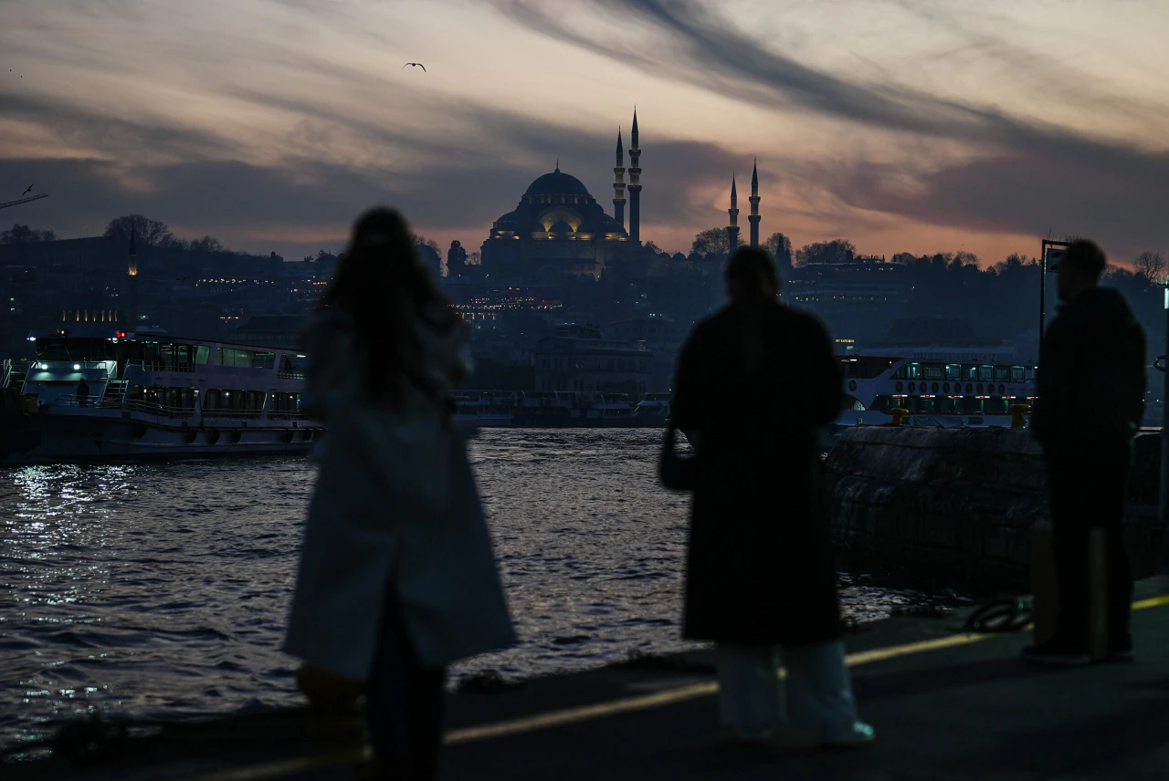 Locals and tourists spent time around the Karakoy