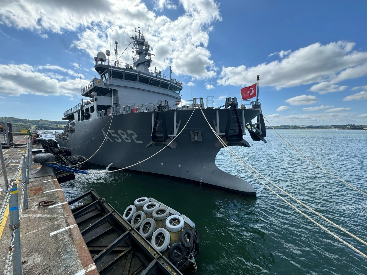 Türkiye's TCG Alemdar rescue ship visits Plymouth Port, UK