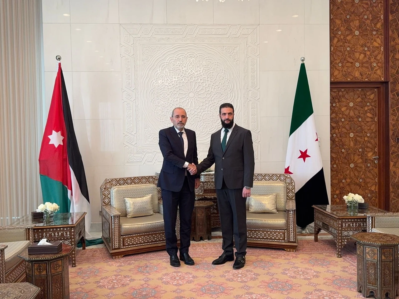 Jordan's FM Safadi meets Syria's new administration leader Sharaa in Damascus