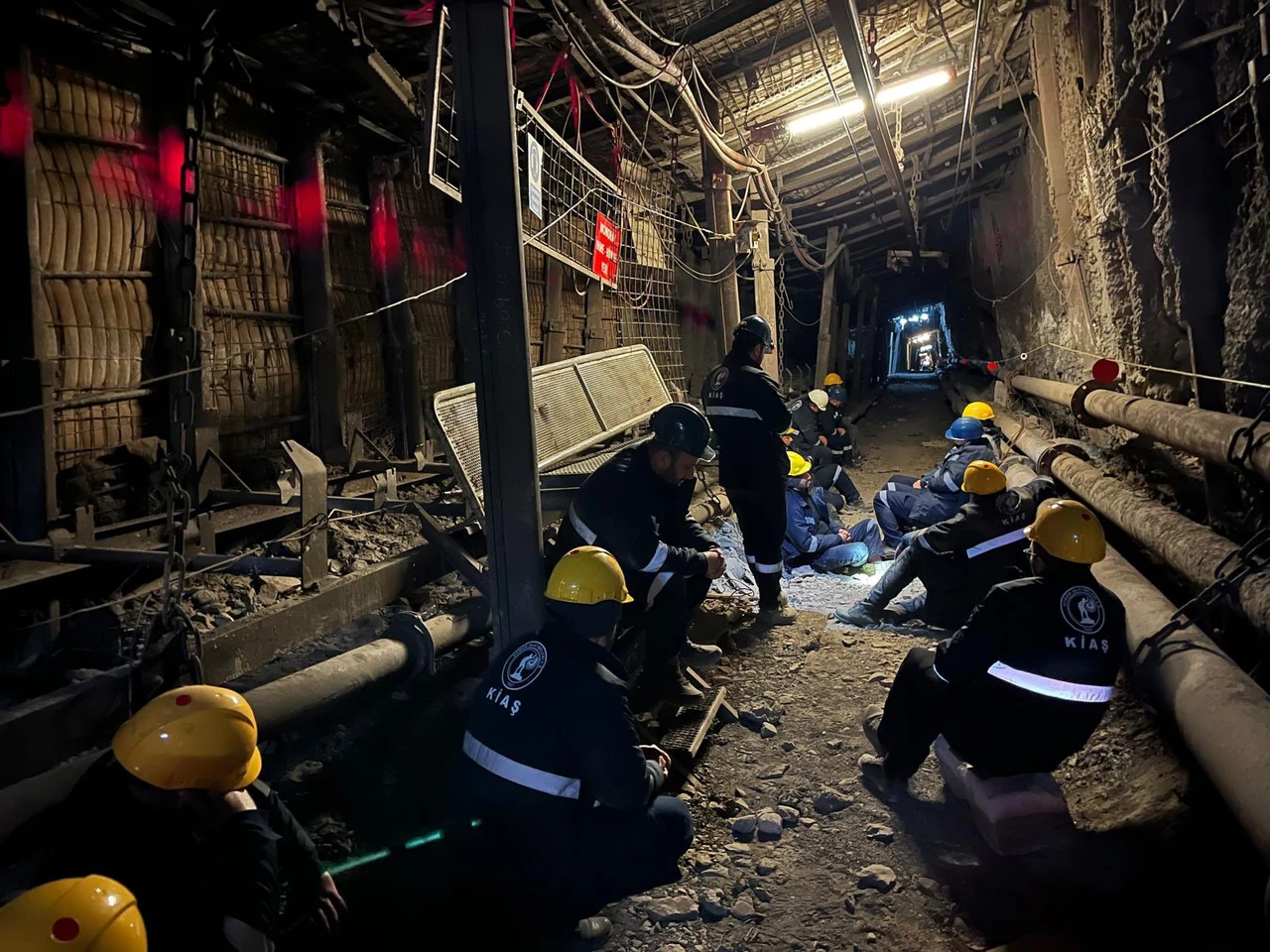 Turkish miners stage underground protest against privatization in Ankara