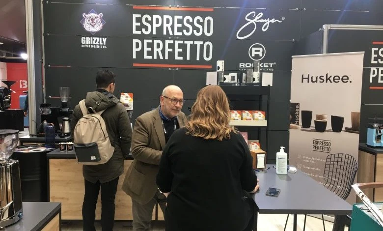 Attendees seen participating in a coffee tasting session at Coffex Istanbul.