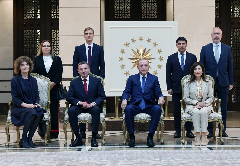 President Erdogan receives credentials from new ambassadors