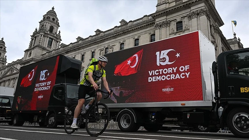 Turkish democracy celebrated on London's streets