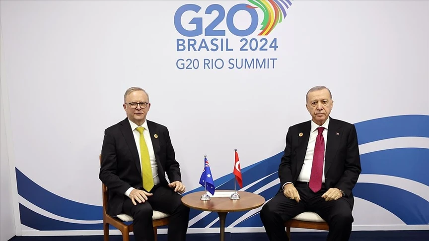 Erdogan and Albanese discuss bilateral ties and Middle East peace at G20 summit