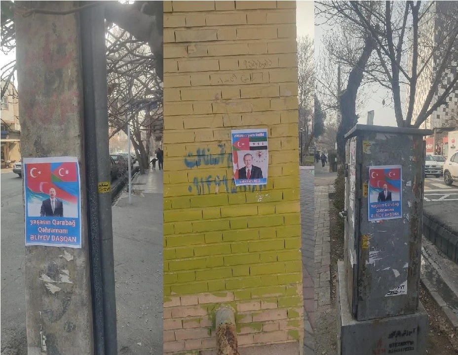 Posters of Erdogan, Aliyev cover streets in Iran's Tabriz: 'Conqueror of Damascus'