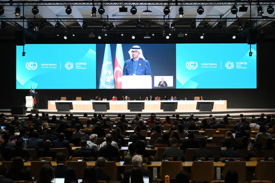 Urgent calls to tackle climate crisis lead first day of COP29 conference