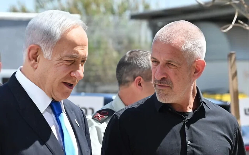 Prime Minister Benjamin Netanyahu (left) and Shin Bet chief Ronen Bar