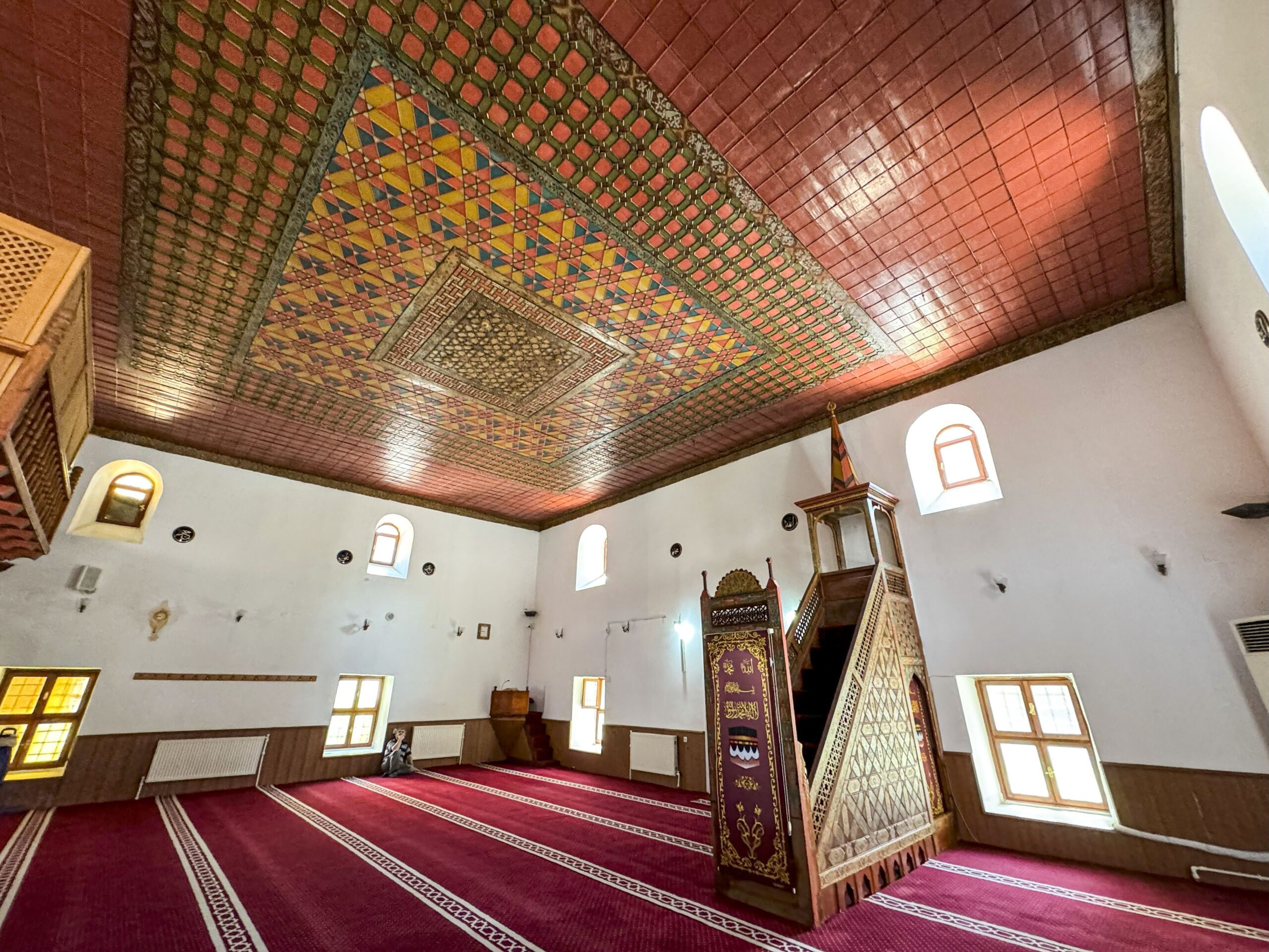 600-year-old mosque's intriguing wooden ceiling motifs captivate visitors