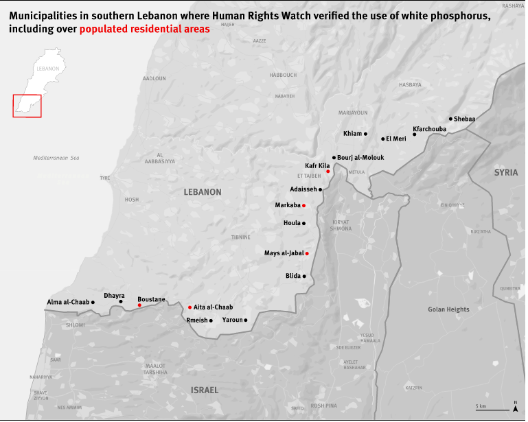 Israel’s usage of white phosphorus in S. Lebanon endangers civilians: HRW