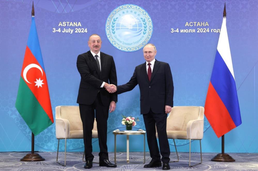Russia's Putin, Azerbaijan's Aliyev meet in Astana for SCO Summit