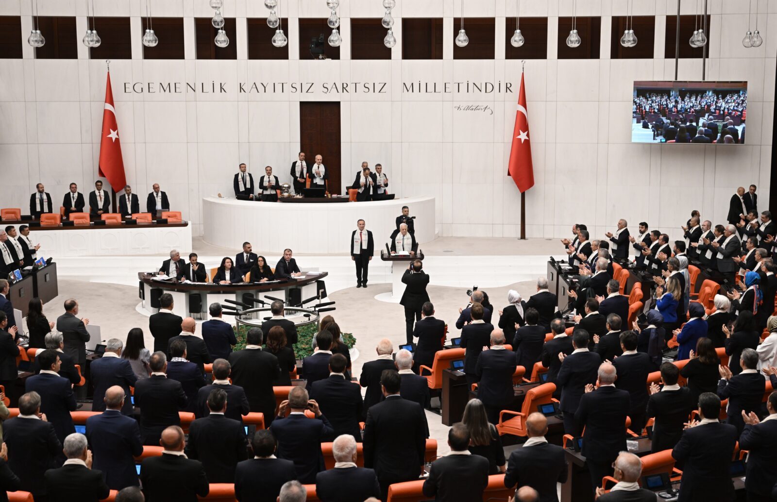 Int'l community silent, Türkiye not: Palestine’s Abbas at Turkish Parliament