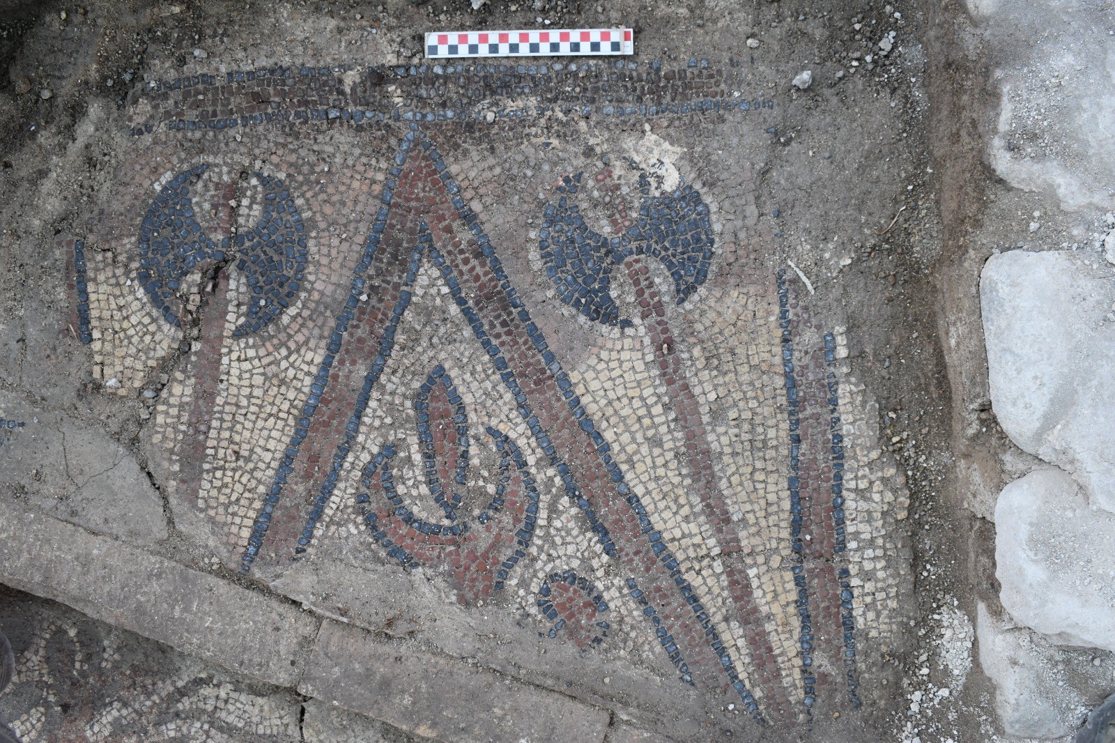 Early Byzantine floor mosaic discovered in Church of St. Constantine and Helena Monastery in Türkiye