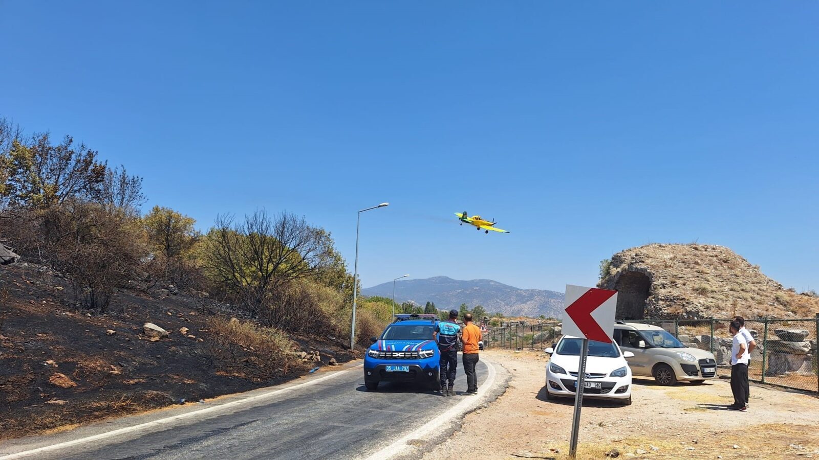 Fire near Türkiye's ancient city Ephesus under control