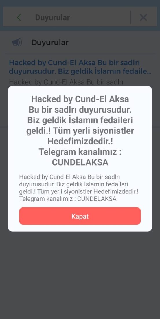 Anti-Zionist group hacks Turkish transportation app