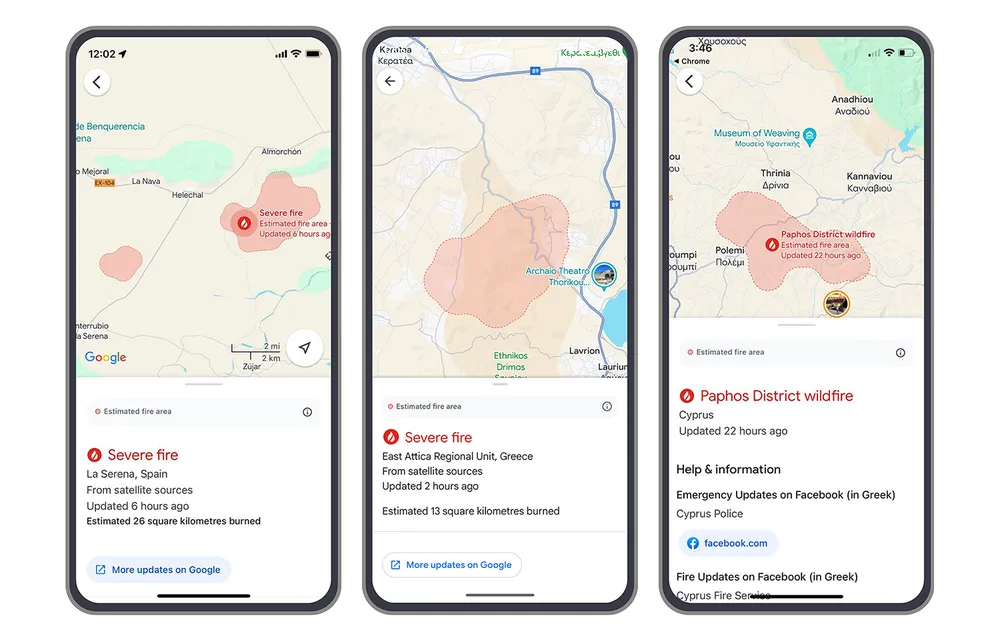 Google Maps expands wildfire warnings to Türkiye