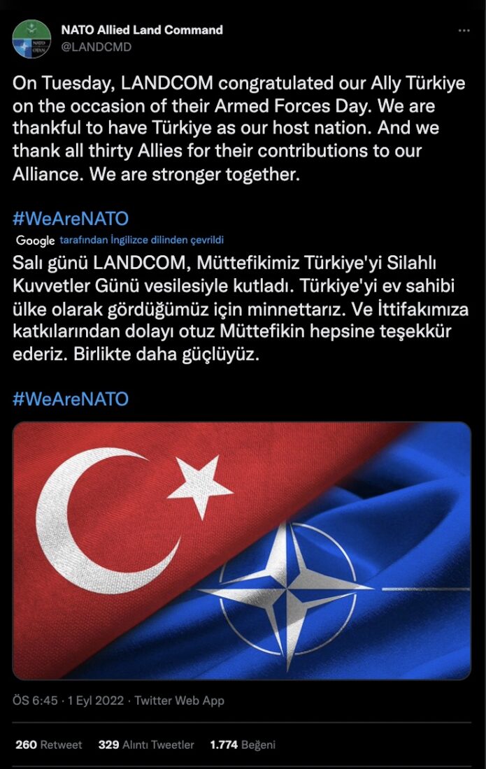 NATO deletes Türkiye's Victory Day tweet after backlash, again