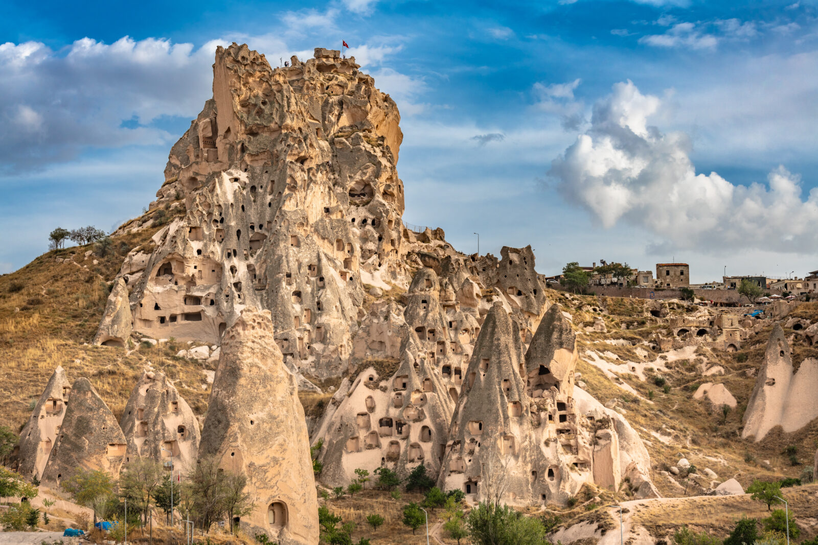 Uchisar natural rock castle and town, Cappadocia