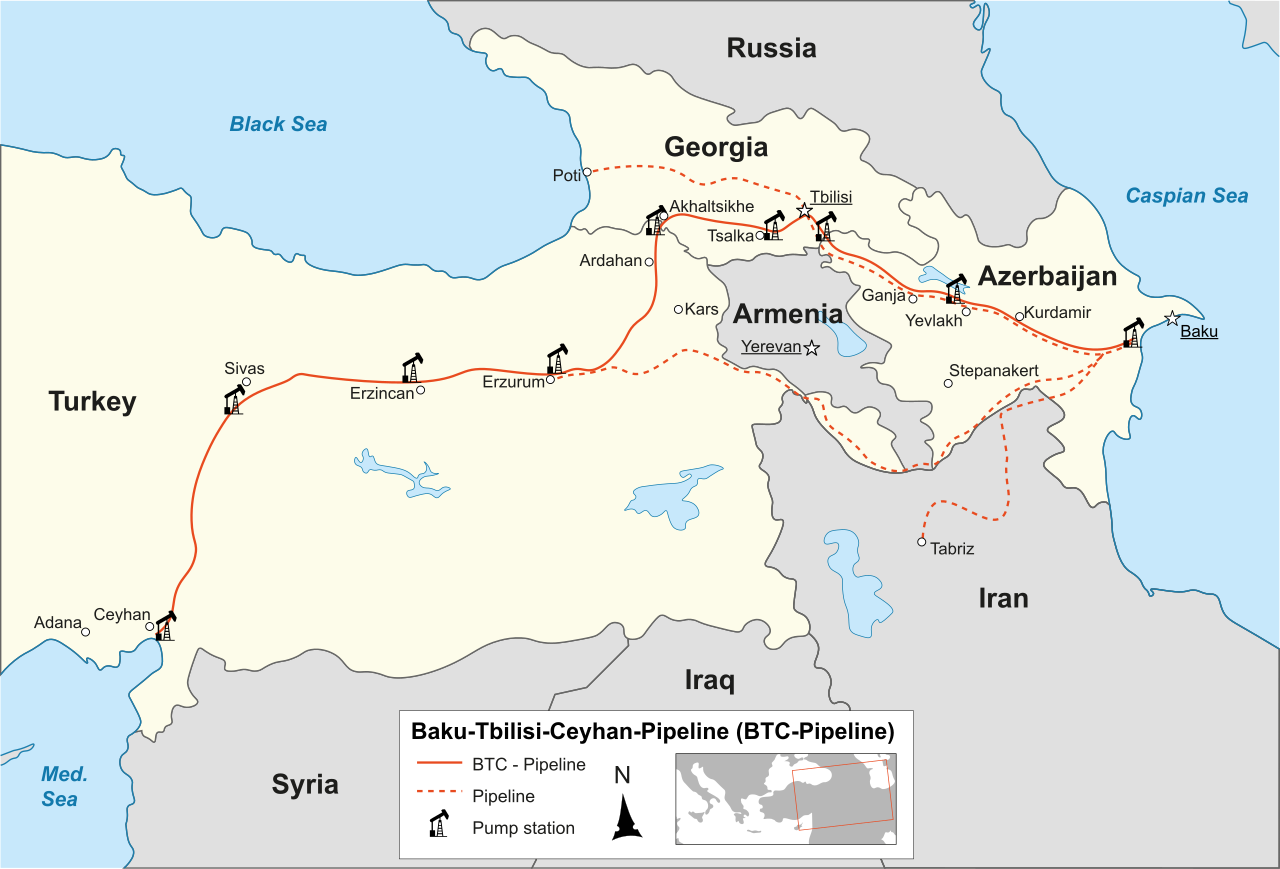 Baku-Tbilisi-Ceyhan pipeline oil transport falls by 3.8%