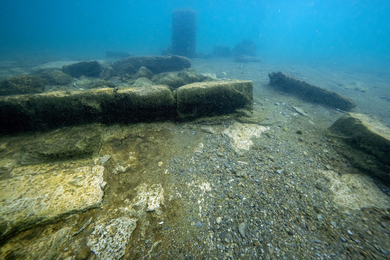 Ancient structures emerge as Lake Van recedes, underwater footage captured