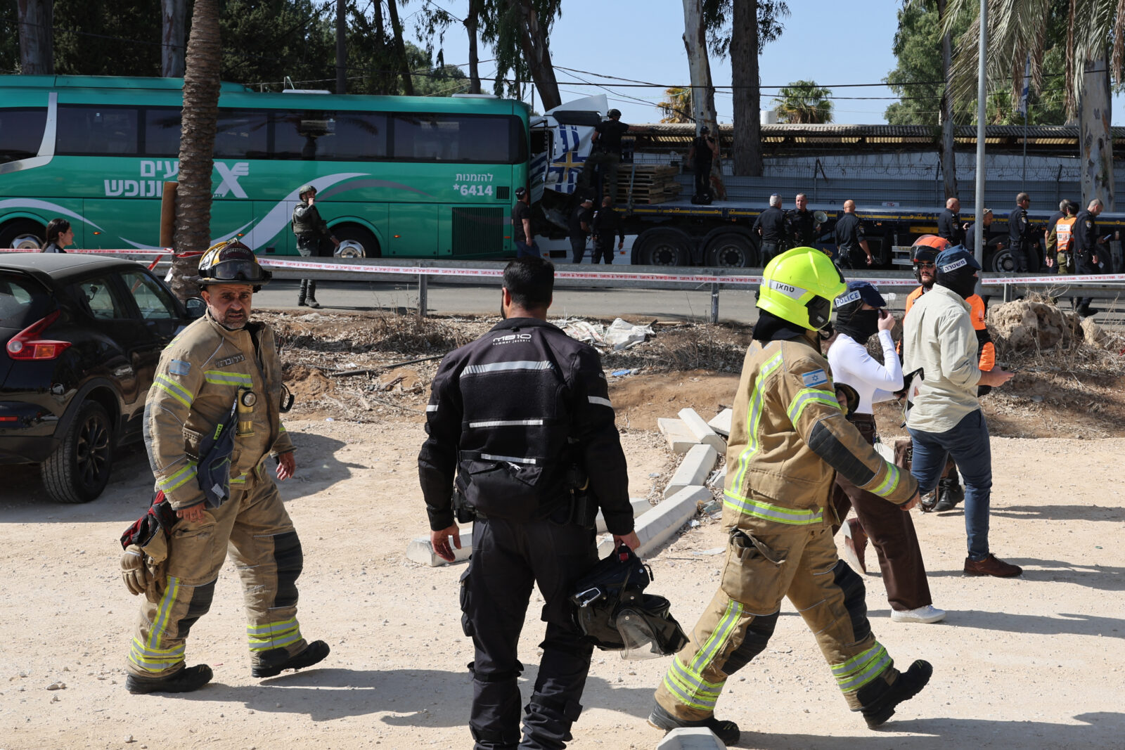 Truck rams into bus stop in central Israel, multiple casualties reported