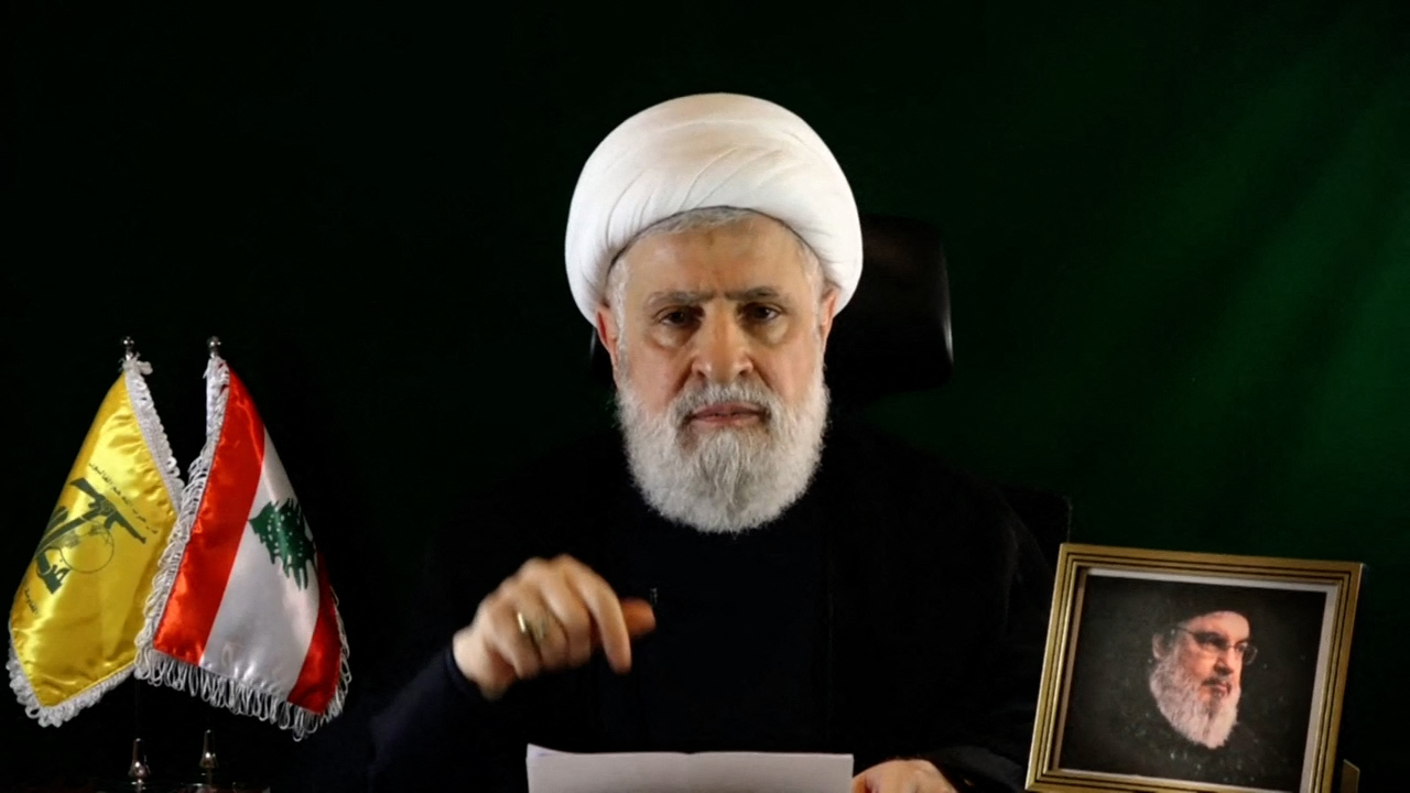 Hezbollah's new leader Naim Qassem delivers first speech after assuming role