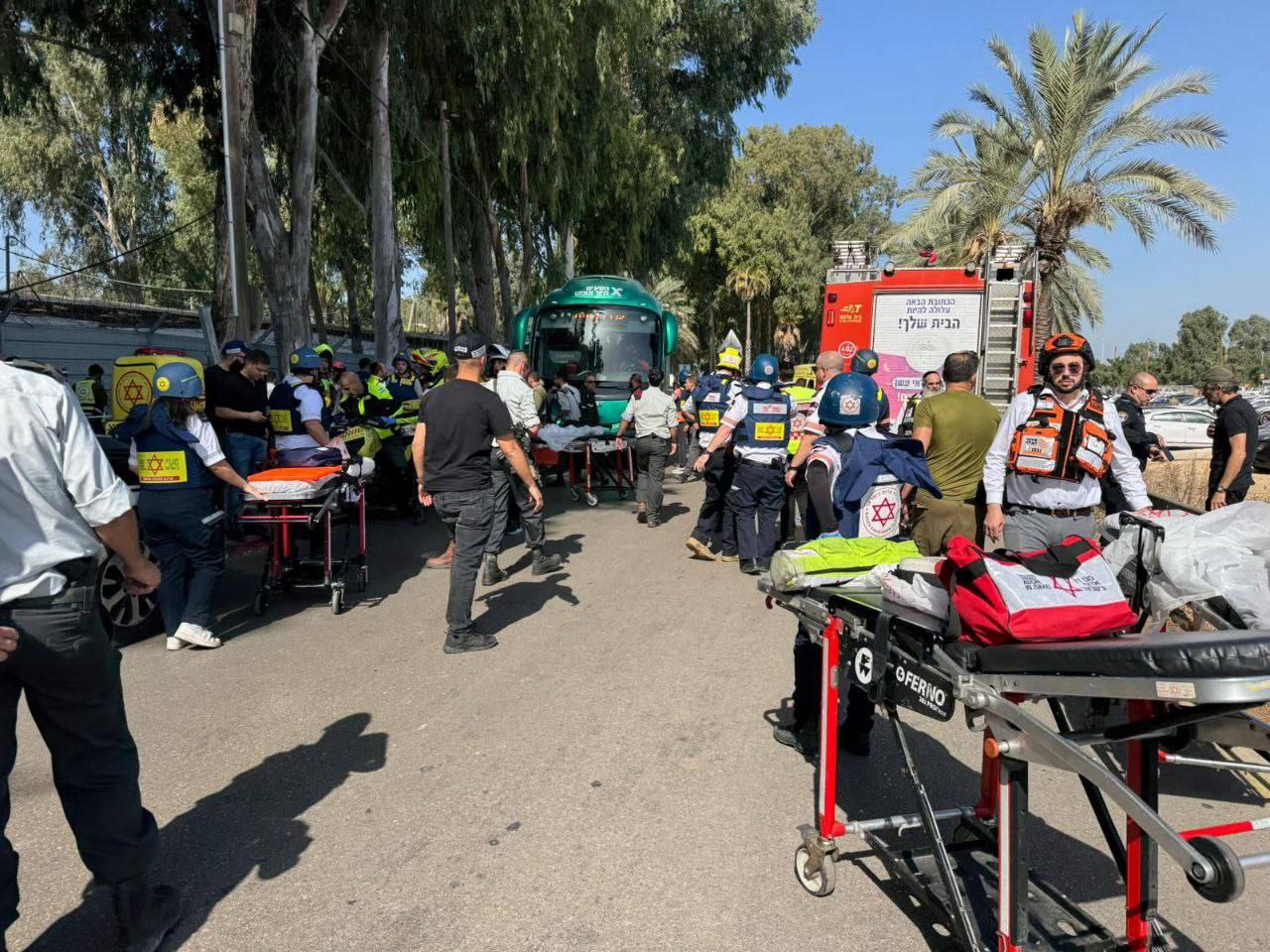 Truck rams into bus stop in central Israel, multiple casualties reported