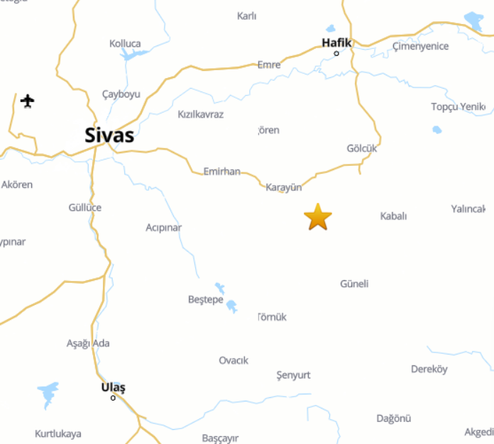 4.7 magnitude earthquake strikes Turkish city Sivas, no casualties reported