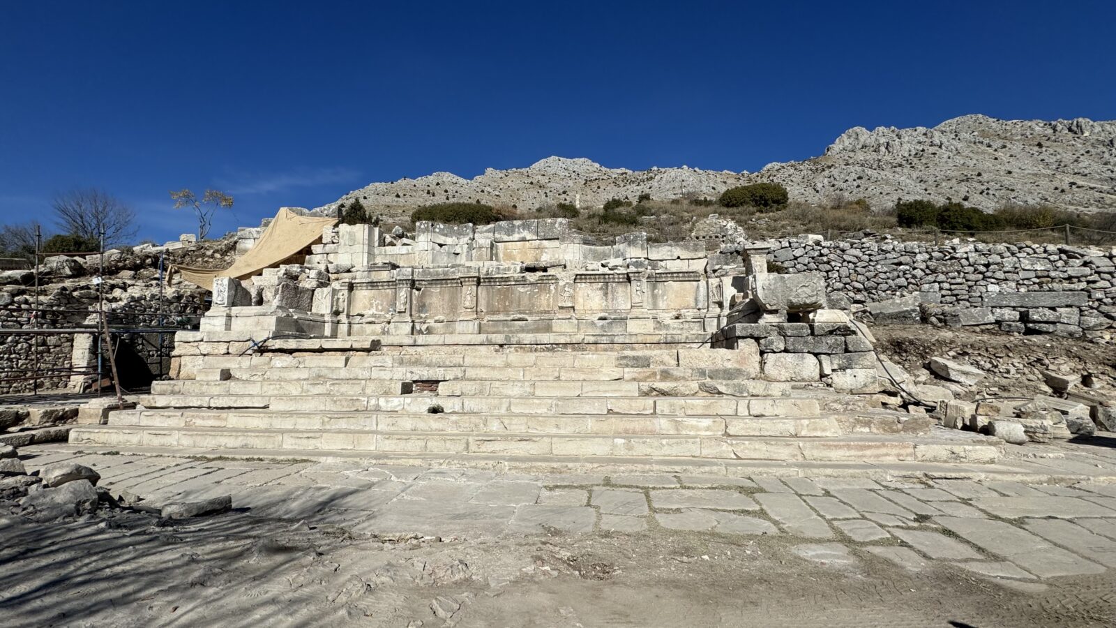 Hadrian's fountain in Türkiye's Sagalassos restored to former glory