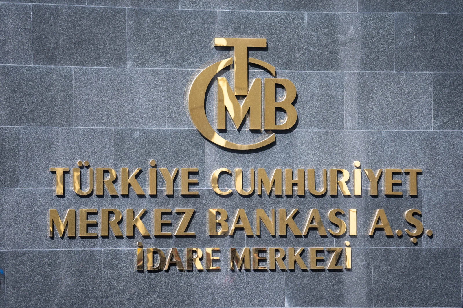 Emblem of Turkish Central Bank can be seen at its headquarters, in Ankara, Türkiye, Nov. 8, 2024. (AA Photo)