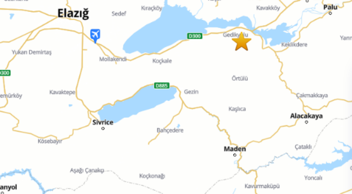 Magnitude 5.0 earthquake strikes Elazig, Türkiye