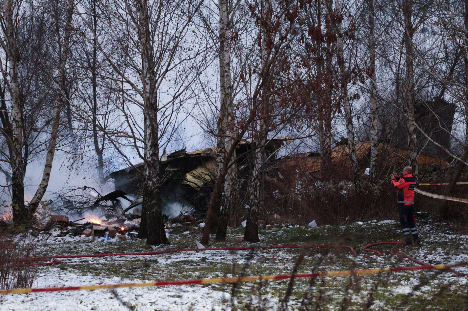 DHL cargo plane crashes into residential area near Vilnius Airport