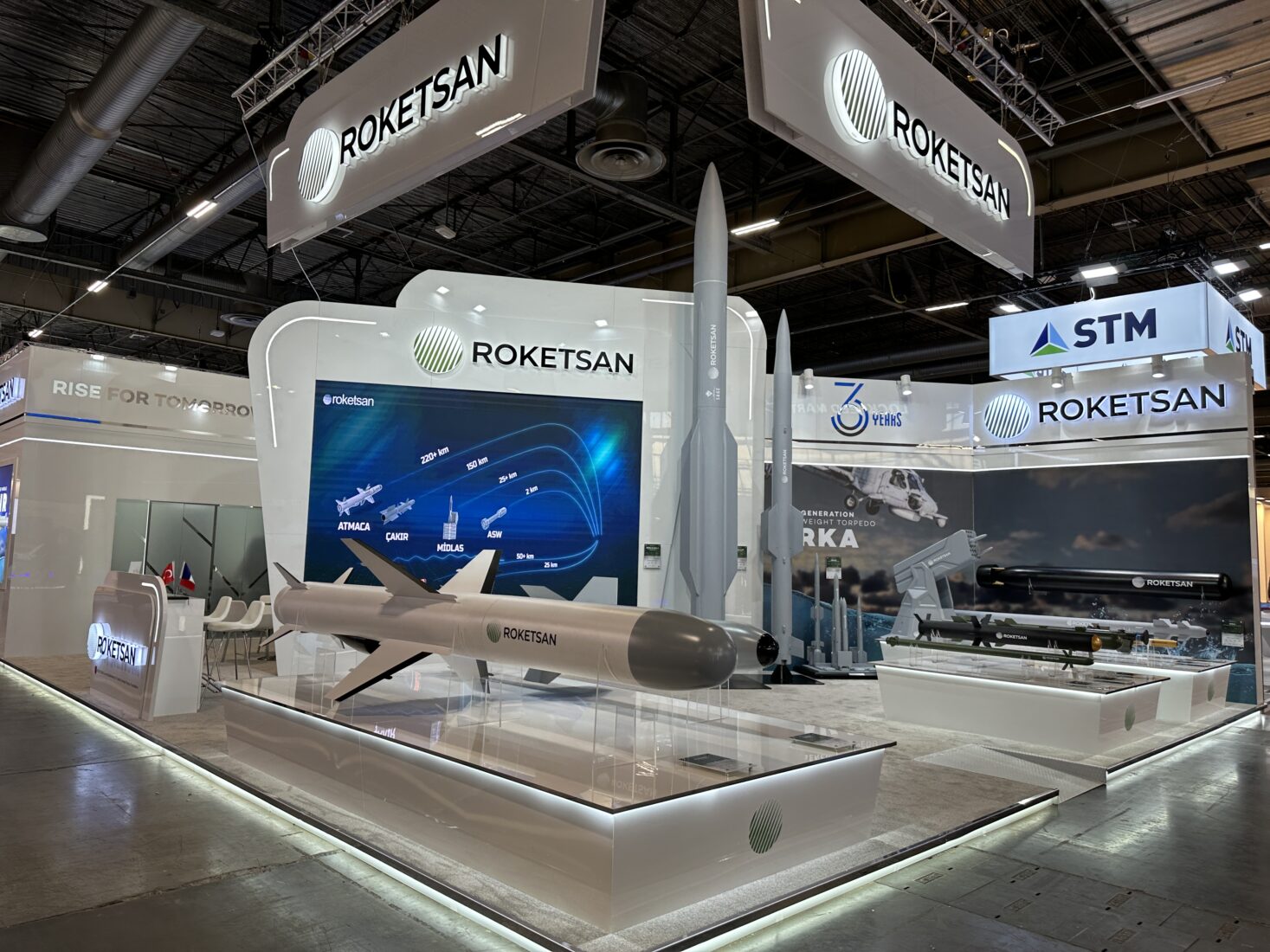 Roketsan's area at the Euronaval exhibition