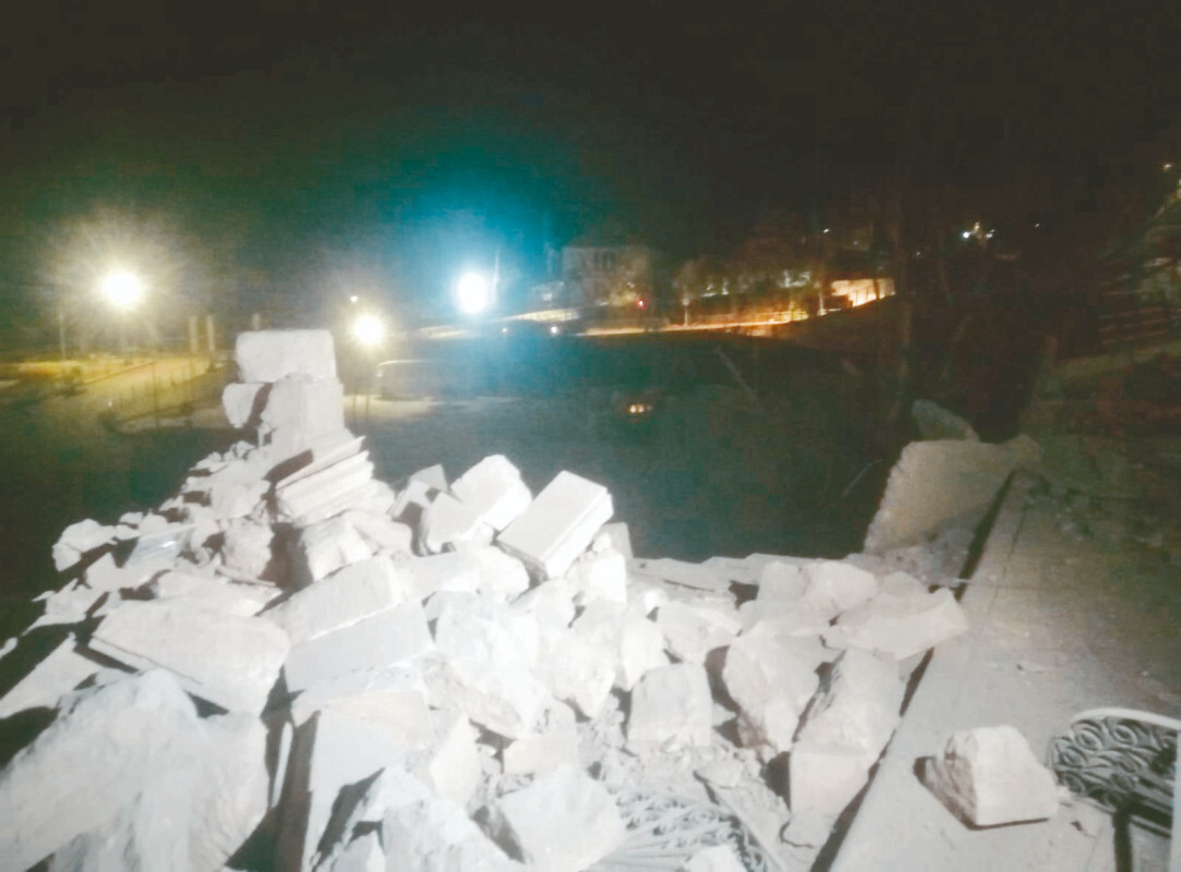 Rubble can be seen at site of Ottoman heritage site of Menshieh following an Israeli airstrike, in Baalbek, Lebanon, Nov. 10, 2024. (Photo via X)