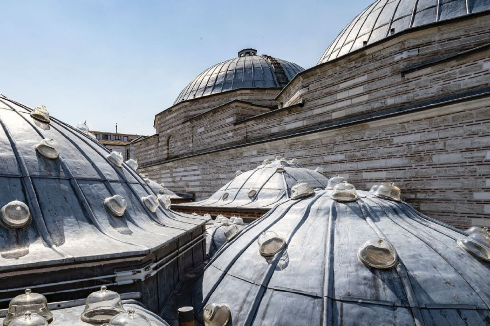 The impressive roof structure of Zeyrek Cinili Hamam highlights Ottoman architectural mastery