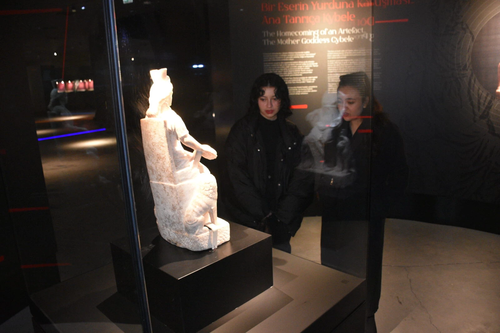 The Kybele statue is displayed in a special section dedicated to it at Afyonkarahisar Museum, Türkiye, December 12, 2024. (AA Photo)