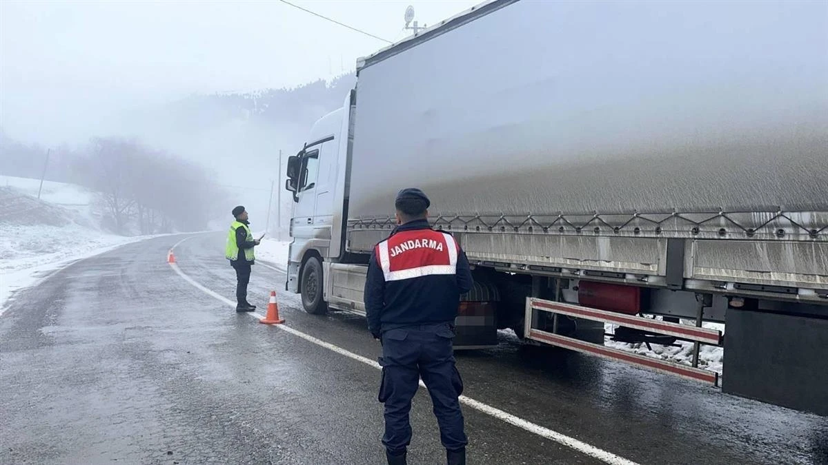 Turkish gendarme forces do routine checks on roads