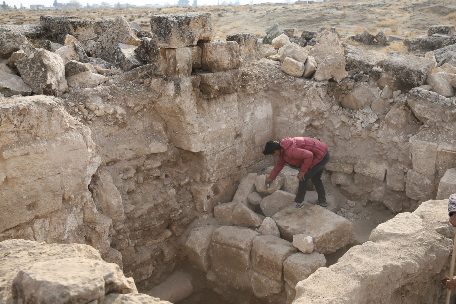 Ongoing excavations at Harran Cathedral, Sanliurfa, Türkiye, December 22, 2024. (AA Photo)