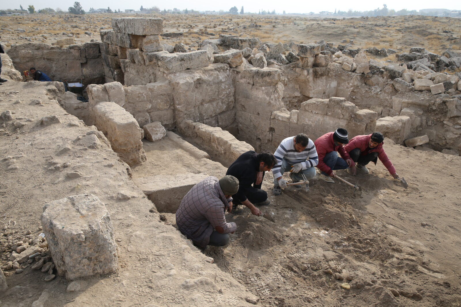 Ongoing excavations at Harran Cathedral, Sanliurfa, Türkiye, December 22, 2024. (AA Photo)