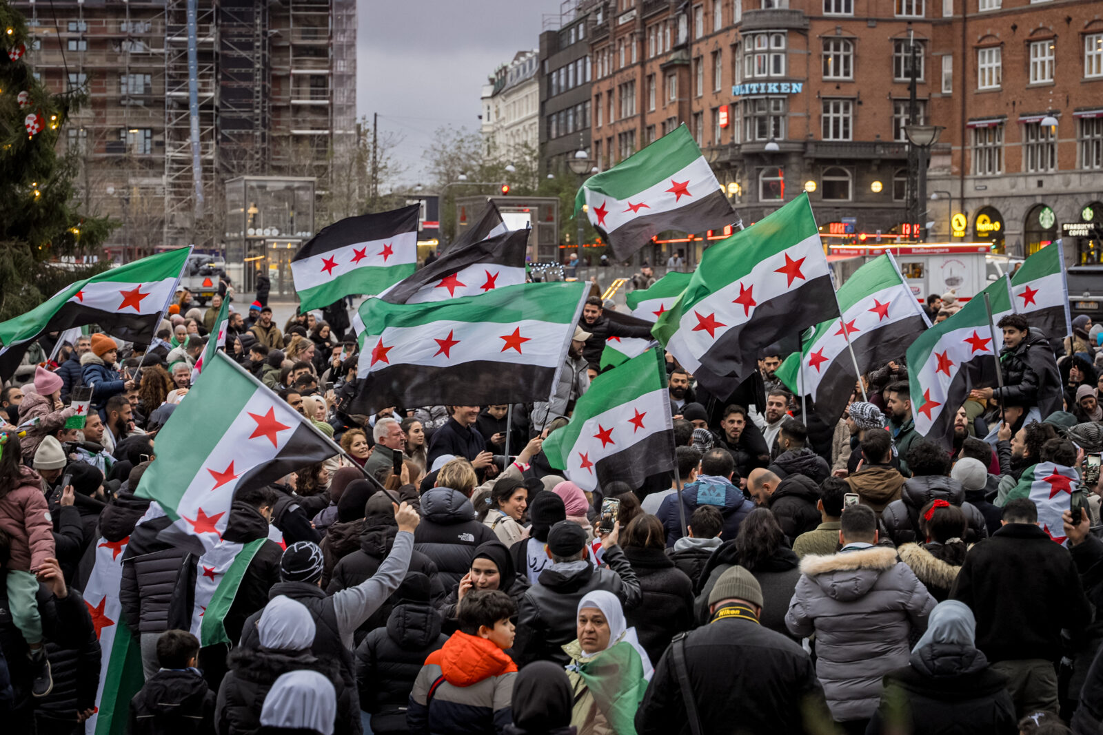 fall of Syrian president Bashar al-Assad celebration