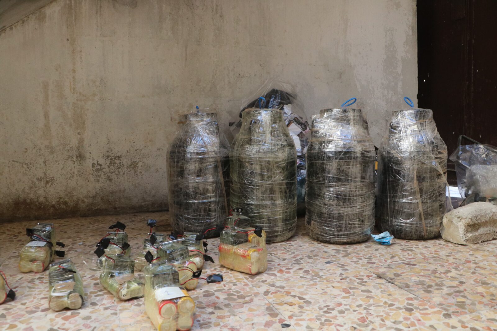 Explosives seized in Tel Rifaat during Syrian National Army's operation