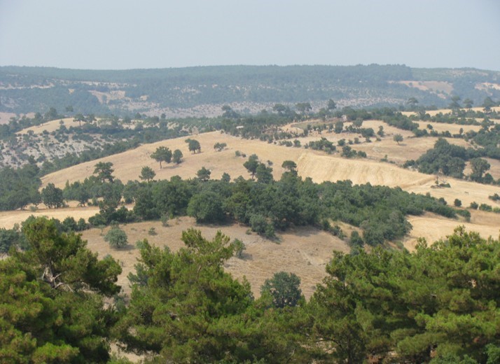 The area believed to be the Granikos Battlefield, one of Alexander the Great's most important battles, Canakkale, Türkiye, December 18, 2024. (IHA Photo)