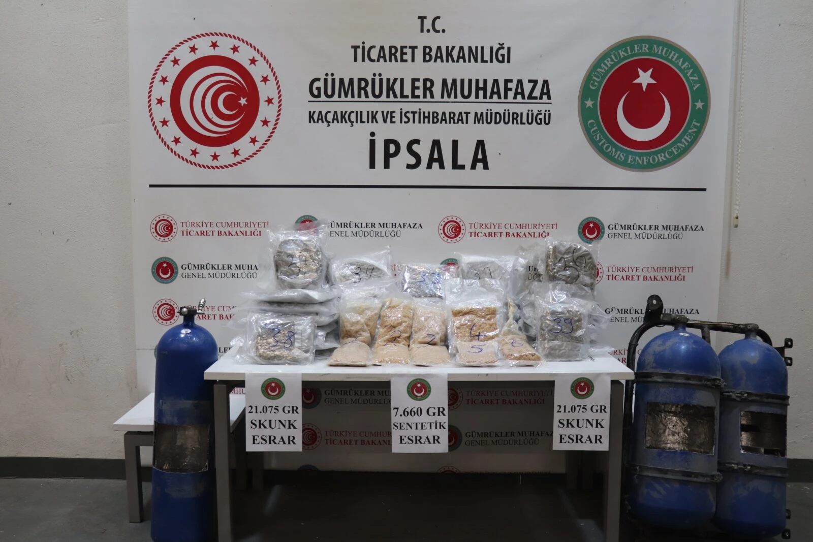 Turkish Customs Enforcement seizes 493kg of drugs worth $15M