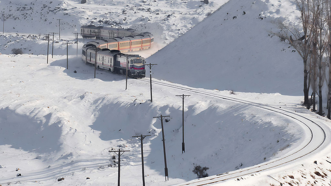 Touristic Eastern Express train in Turkey