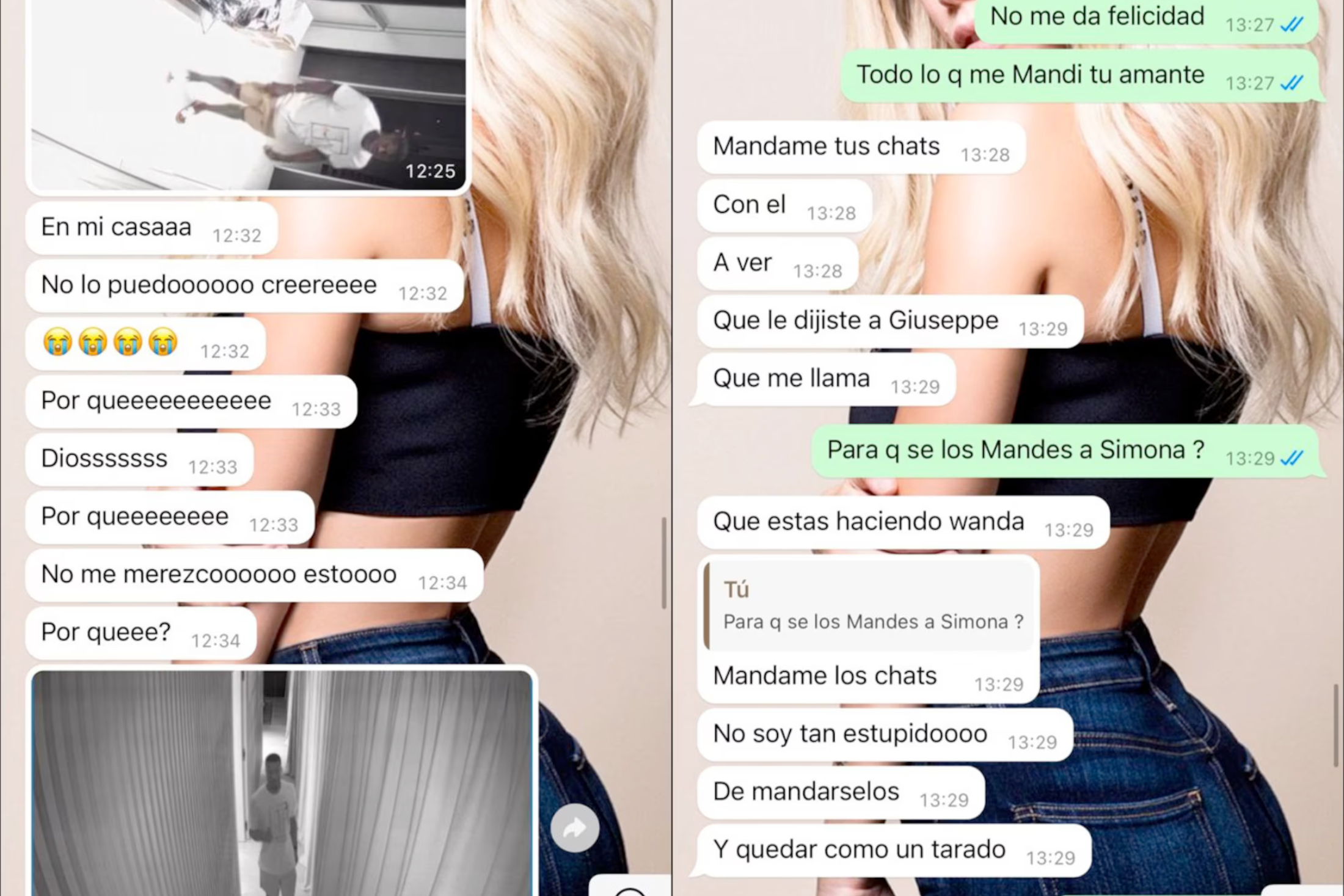 Mauro Icardi, Wanda Nara divorce battle intensifies with leaked screenshots, footage