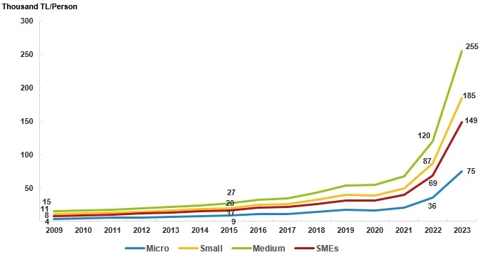 Small and medium-sized enterprises constitute 35% of Türkiye's total exports in 2023