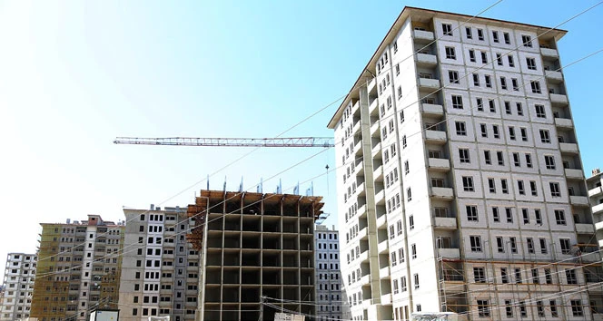 File photo shows a construction site with multiple residential buildings at various stages of completion in Türkiye. (IHA Photo)