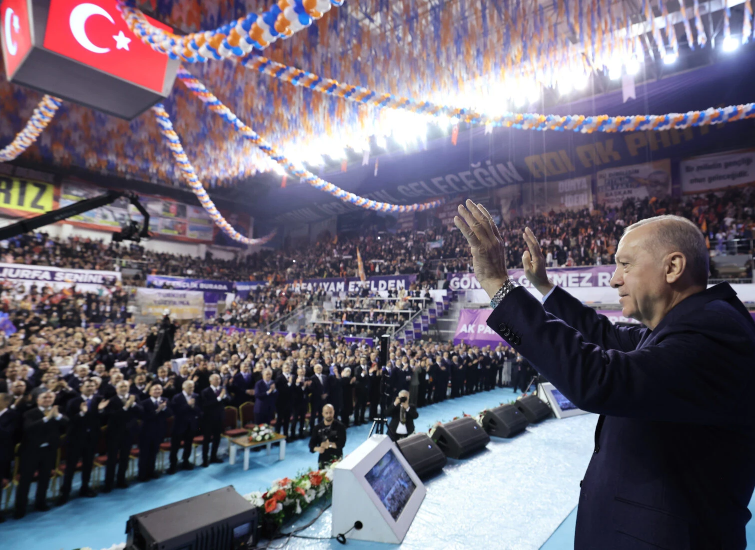 Photo shows President and ruling AK Party Chairman Recep Tayyip Erdogan attending the AK Party's 8th Provincial Congress