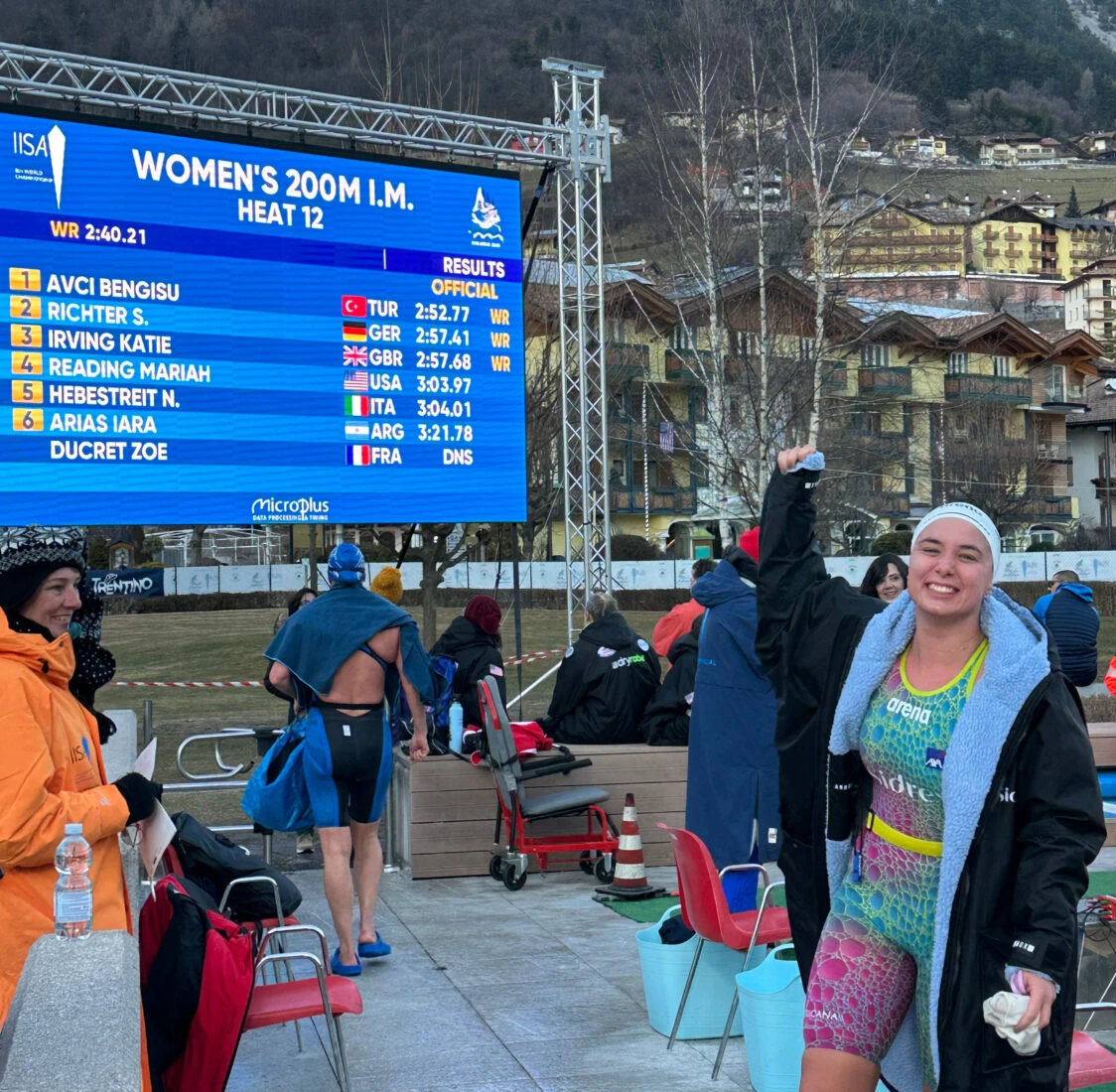 Turkish swimmer Bengisu Avci sets world record at Ice Swimming Championship