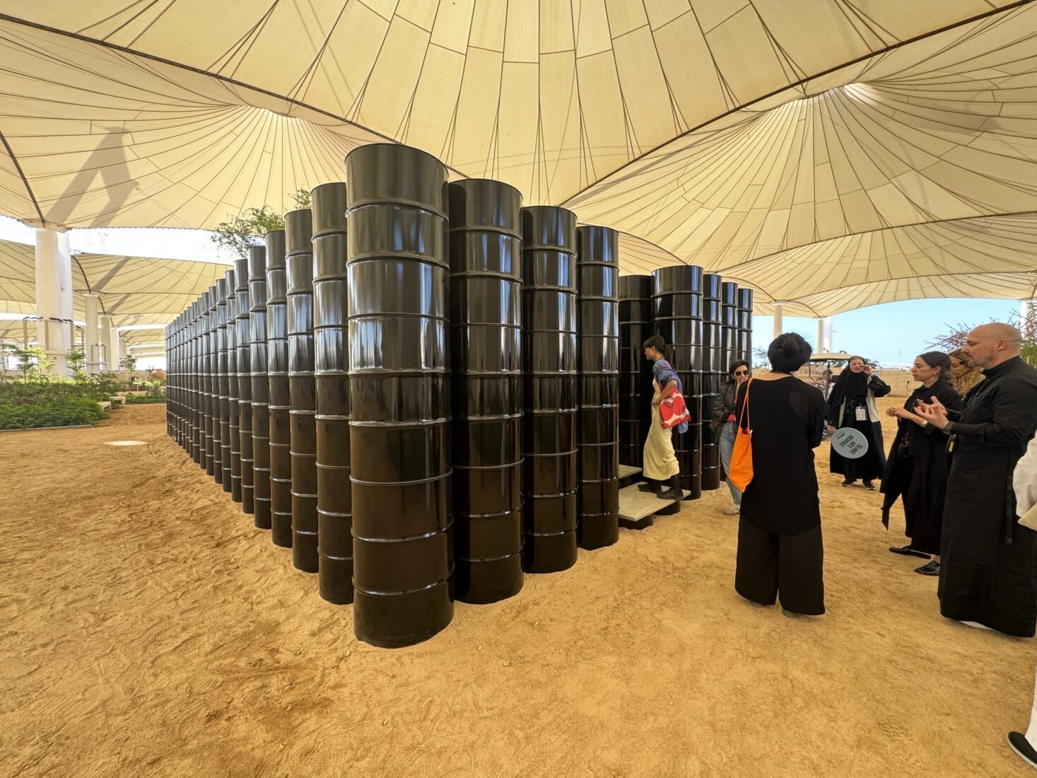 A view of the second edition of the Biennial of Islamic Arts at King Abdulaziz International Airport in Saudi Arabia, organized by the Diriyah Biennial Foundation on Jan. 24, 2025.