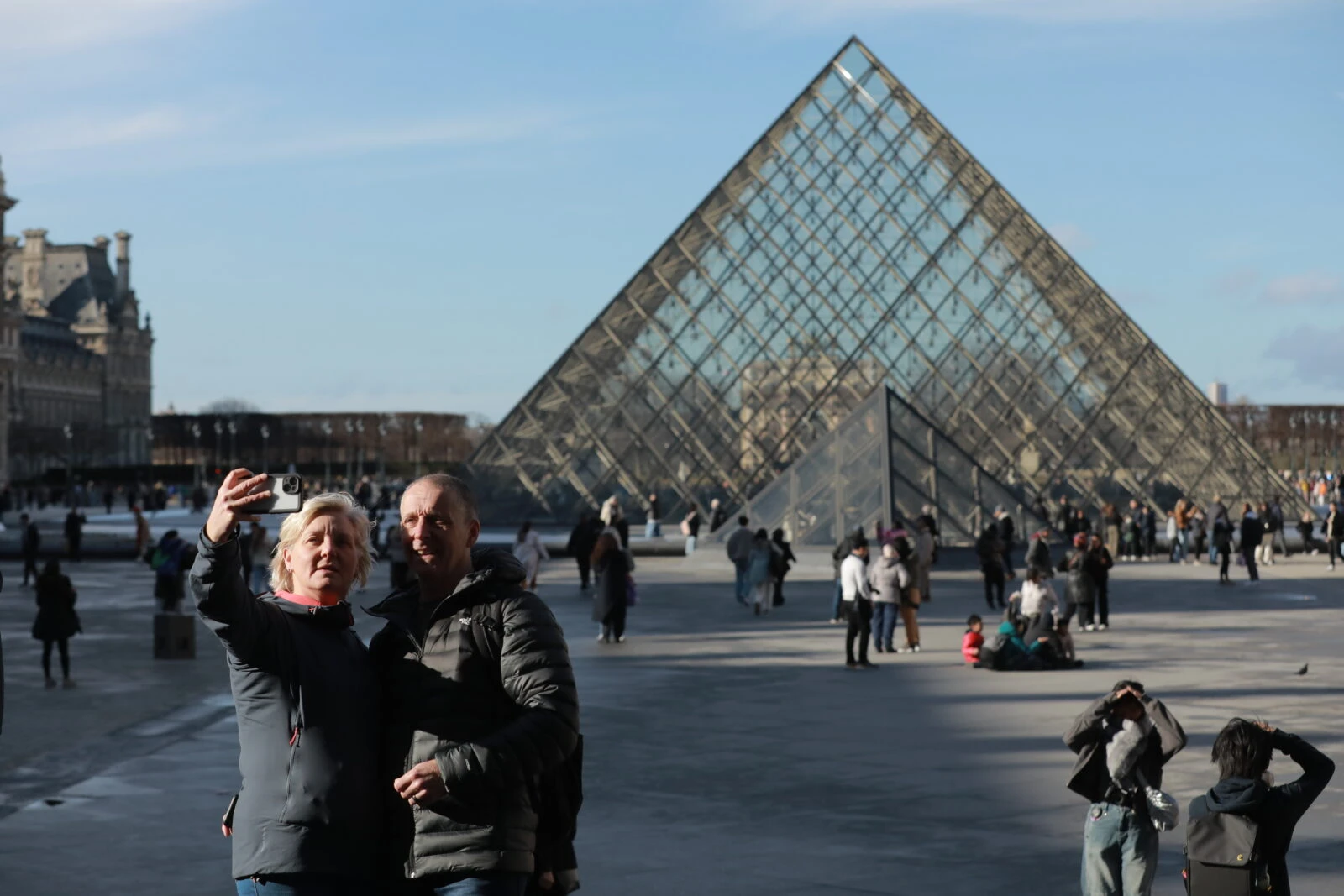 Visitors at the Louvre Museum in Paris, facing overcrowding and infrastructure challenges, on January 27, 2025.